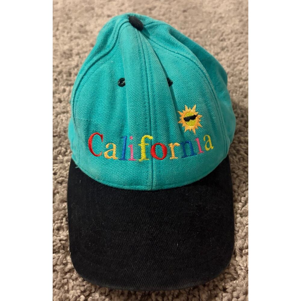 California Gift Creations Inc Hat Men's Turquoise Black Embroidered Baseball Cap